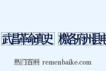 武昌革命真史·檄各府州县电是什么意思的图片